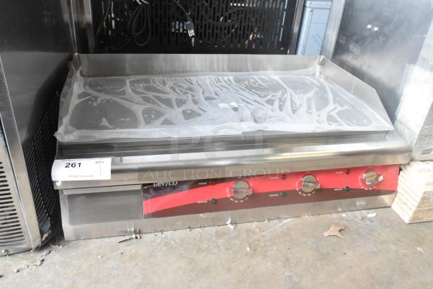 Brand new Avantco 177EG30N 30" electric countertop griddle, stainless steel, 208/240V, 1 phase, with minor cosmetic dents.