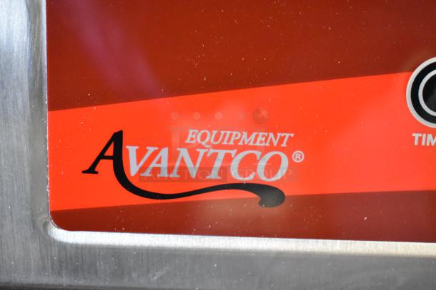 Avantco 177IC3500P induction range logo on red panel; scratch and dent condition.