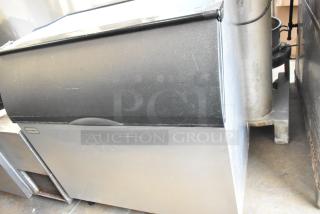 2019 Ice-O-Matic B11SPS stainless steel ice bin, in good condition, visible branding, durable construction.