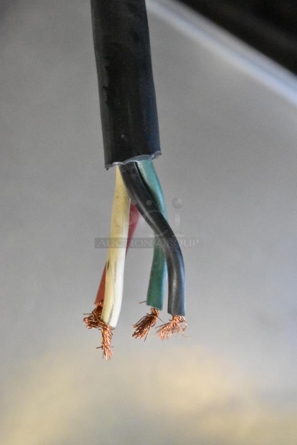 Hobart 6801 Metal Meat Saw, 3 Phase, 200-230V, with exposed inner wiring. In need of repair or maintenance.