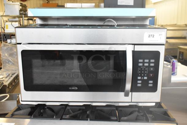 BRAND NEW KoolMore KM-MOT-1SS Stainless Steel Microwave Oven, Scratch and Dent, with Plate, 120V, 1 Phase.