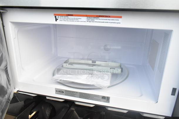 KoolMore KM-MOT-1SS microwave oven interior, stainless steel, 120 volts. Includes turntable plate. Brand new, scratch and dent.
