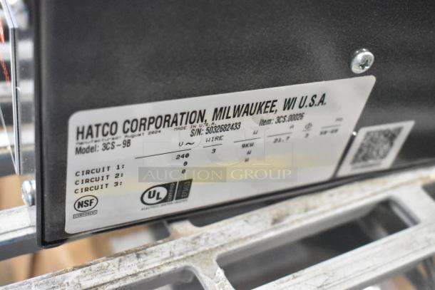 BRAND NEW Hatco 3CS-9B Commercial Sink Heater, 240V, 3 Phase, Metal, Scratch and Dent, showing model and voltage labels.