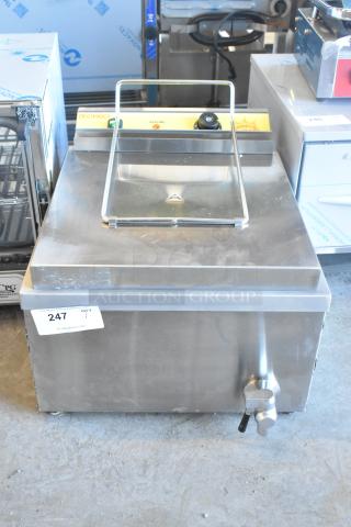 BRAND NEW SCRATCH AND DENT! Carnival King 382DFC44001 Stainless Steel Commercial 25 lb. Funnel Cake / Donut Fryer. 240 Volts, 1 Phase. - Item #1222874