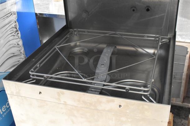 Hobart Ecoline EDH-1 stainless steel commercial dishwasher, hi-temp, pass-through, new condition, 208-240V.