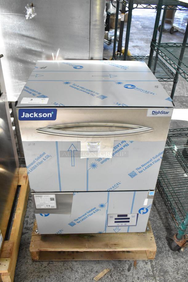 Brand new 2025 Jackson DISHSTAR HT-E stainless steel high temp undercounter dishwasher, energy-efficient, 208/230V, single phase.