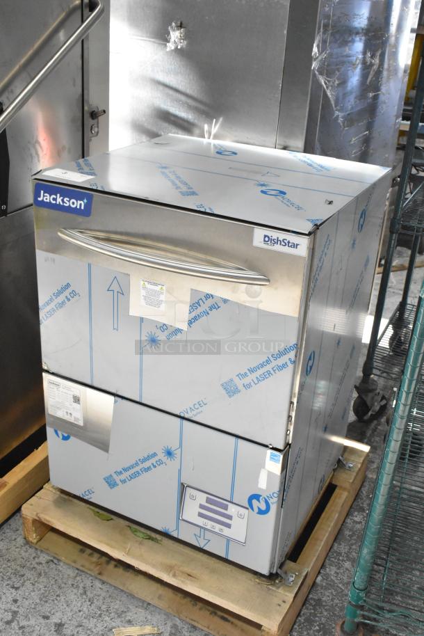 Brand new 2025 Jackson DISHSTAR HT-E stainless steel undercounter dishwasher. Energy-efficient, high temp, 208/230V. Scratch and dent condition.