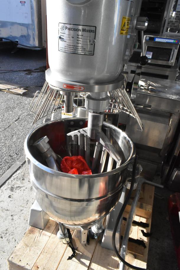 Brand new 2025 Precision Mixers HD-60.3, 60 Qt. with mixing bowl, bowl guard, two paddle attachments. 220V, 3-phase.