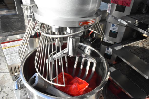 Brand new Precision Mixers HD-60.3, 60 Qt. mixer with bowl and guard, scratch and dent condition, includes 2 paddles.