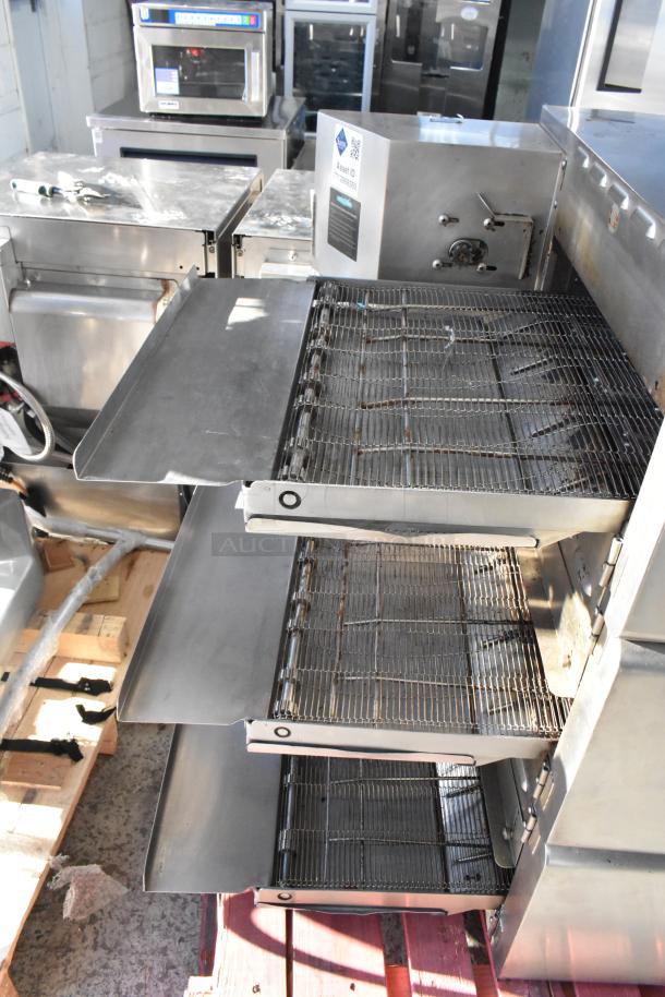Three 2017 Turbochef HhC2020 stainless steel rapid cook conveyor ovens, electric powered, excellent condition.