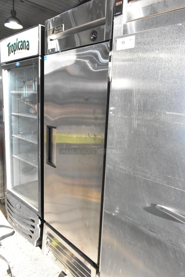 True T-23F Stainless Steel Single Door Reach In Freezer, 115 Volts, 1 Phase, Clean Surface, Commercial Use.