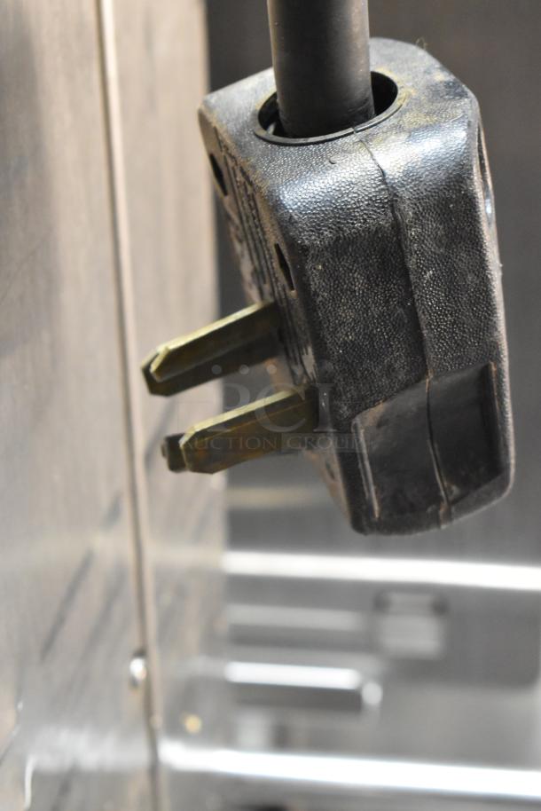 Nu Vu SUB-123 oven proofer plug, 120/208 Volts, 3-phase; close-up of stainless steel detail.