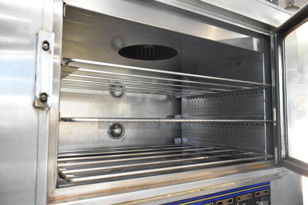 Nu Vu SUB-123 commercial electric oven proofer. Stainless steel interior with multiple racks, 120/208V, 3 phase.