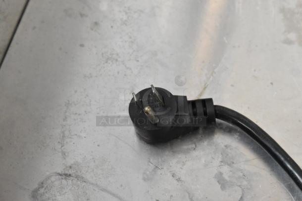 Power cord for Delfield 406CA-DD1 cooler, 115V, 1 phase. Visible details on plug; suitable for commercial use.