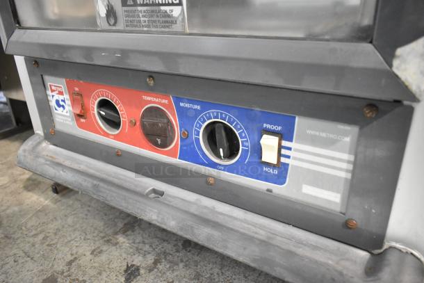 Metro C519-CFC-4 heated holding cabinet, features temperature and moisture controls, commercial casters, 120V, 1 phase.