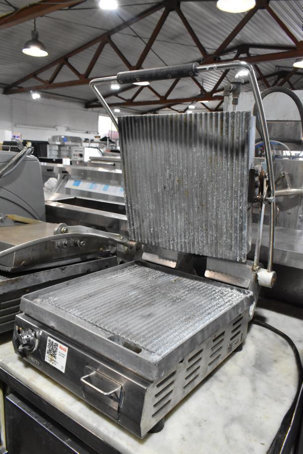Star Pro Max PET14 Stainless Steel Panini Press, commercial countertop model, 125V, 1 phase, used condition.