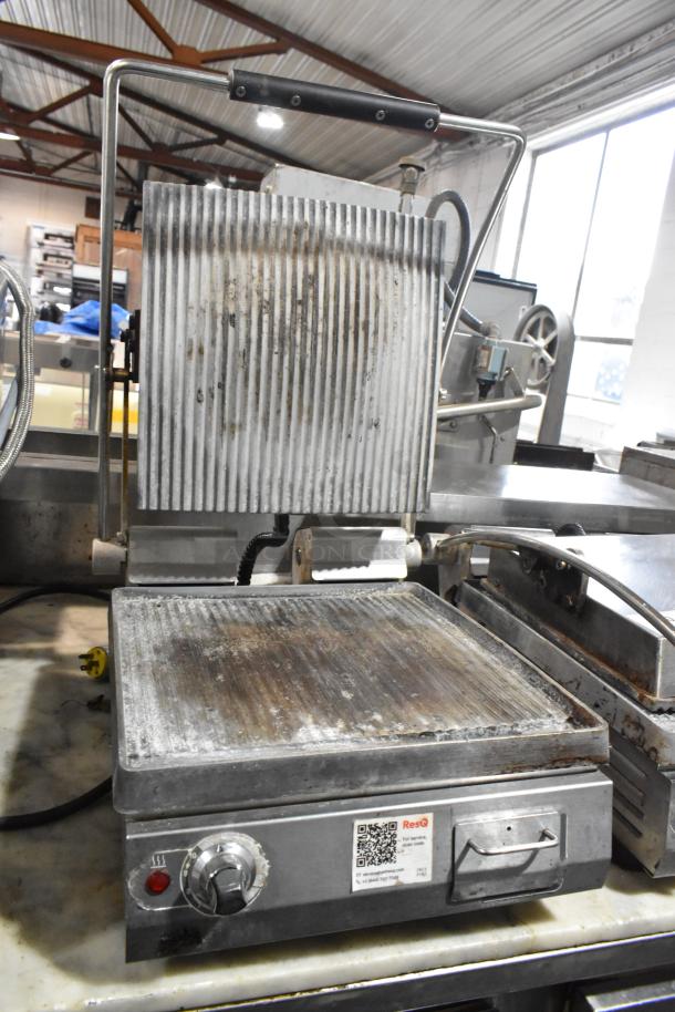 Star Pro Max PET14 Stainless Steel Panini Press, commercial countertop model, 125V, 1 Phase, visible wear.