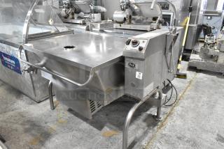 Cleveland stainless steel commercial braising pan, floor style, robust build, control panel visible, used condition.