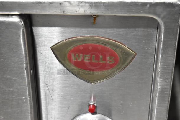 Wells RW2HD stainless steel commercial warming drawer, 2 drawers, visible brand logo, 120 volts, 1 phase, good condition.
