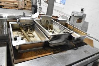 3 Continental F412502 metal evaporator trays, 120 volts, 1 phase, industrial condition. Includes cables and components.