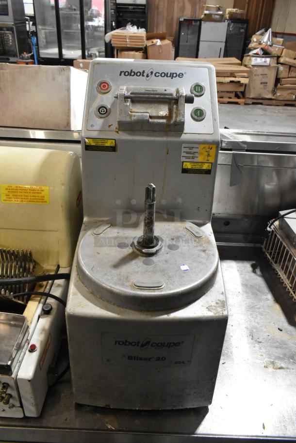 Robot Coupe Blixer 20 metal commercial food processor, 208-240V, 3 phase, used condition, with visible control panel and branding.