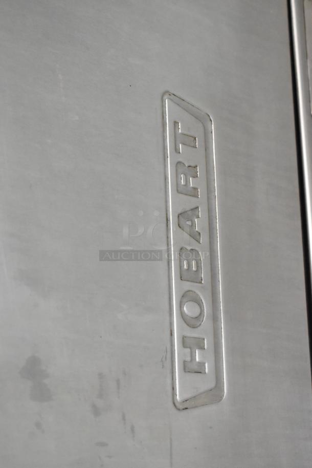 Hobart LX30H Stainless Steel Commercial Undercounter Dishwasher, 120/208V, 1 Phase, embossed logo detail.