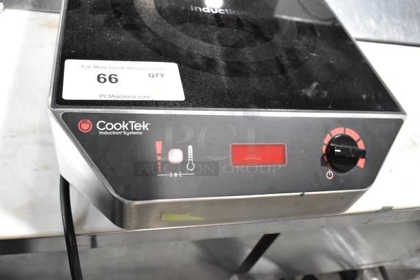 2017 CookTek MC1500 stainless steel induction range, single burner, 120V, good condition, control panel visible.
