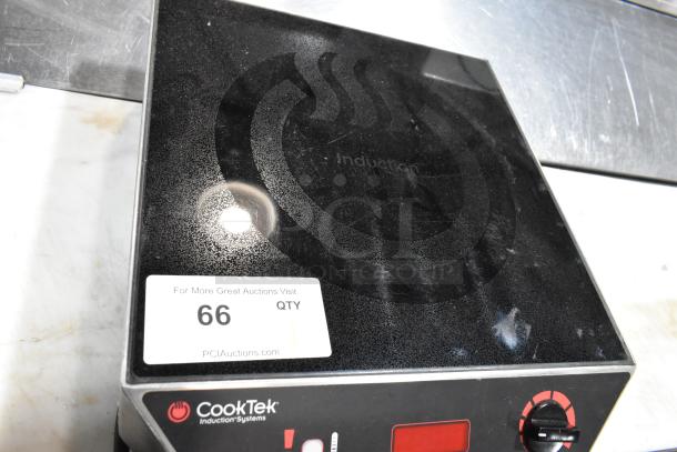 2017 CookTek MC1500 stainless steel countertop single burner induction range, 120V, in good condition with visible use signs.