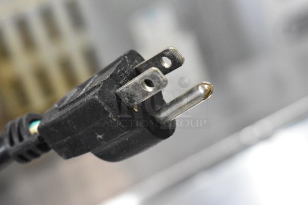 2017 CookTek MC1500 Stainless Steel Induction Range, single burner, 120V, shown with power plug, phase 1, clean condition.