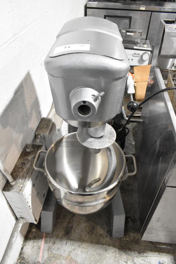 Hobart D-300 30 Quart Planetary Dough Mixer with stainless steel bowl and dough hook. 208V, 3 Phase. Commercial use.