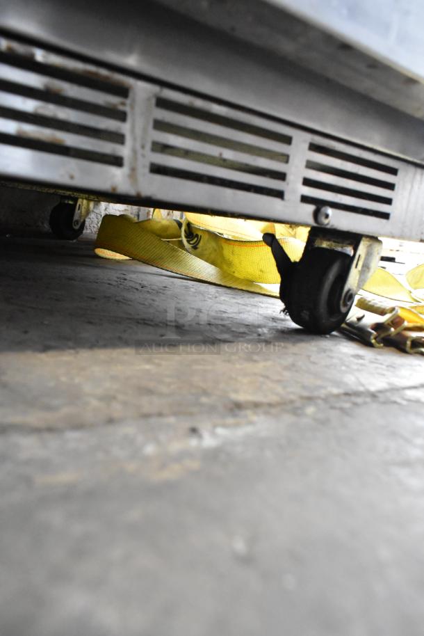 Beverage Air UCR48A stainless steel undercounter cooler with 2 doors on commercial casters, 115 volts, 1 phase.