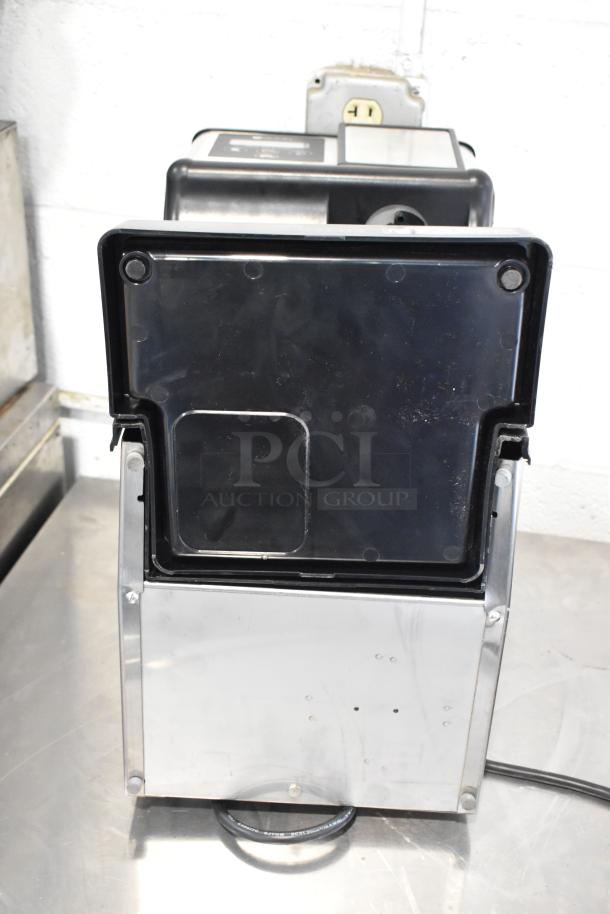 Bunn MyCafe Stainless Steel Commercial Espresso Machine, 115V, 1 Phase. Minor wear, black and silver design, ideal for countertops.