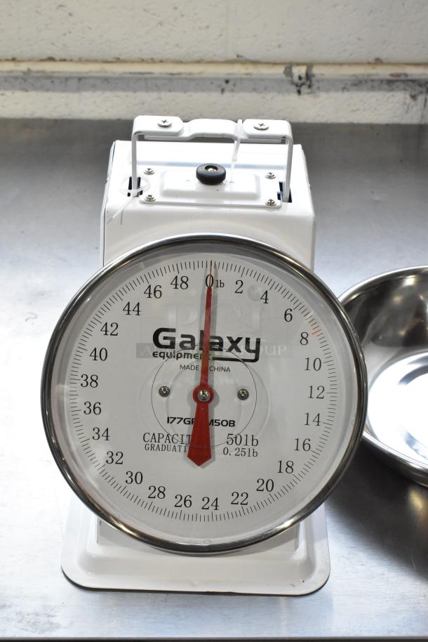 Galaxy Metal Countertop Food Portioning Scale, 50lb capacity, 0.25lb graduation, model 177GRAM50B, new condition.