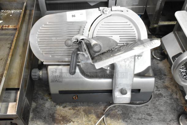 Hobart 2912 stainless steel commercial meat slicer, 120V, countertop model, with visible label on base, in used condition.