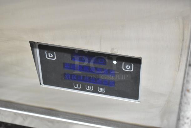 2018 Noble Wareforce UH30-E stainless steel undercounter dishwasher, digital display panel visible, operating voltage 208/230V.