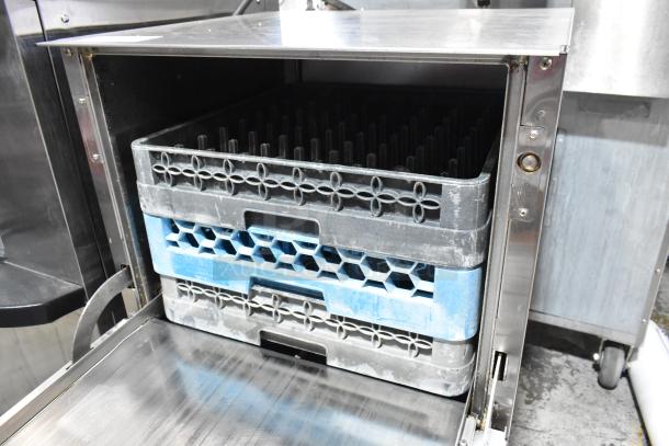 2018 Noble Wareforce UH30-E undercounter dishwasher, stainless steel, 208/230V, 1 phase, dual rack, used condition.