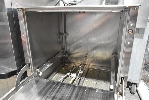 2018 Noble Wareforce UH30-E stainless steel commercial undercounter dishwasher, showing interior, 208/230 volts, 1 phase.