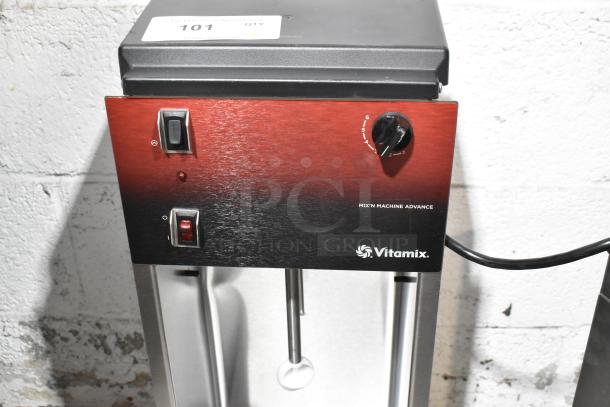 2025 Vita-Mix VM0805B stainless steel commercial drink mixer, red and black panel, 120V, 1 phase, Mix'n Machine Advance.