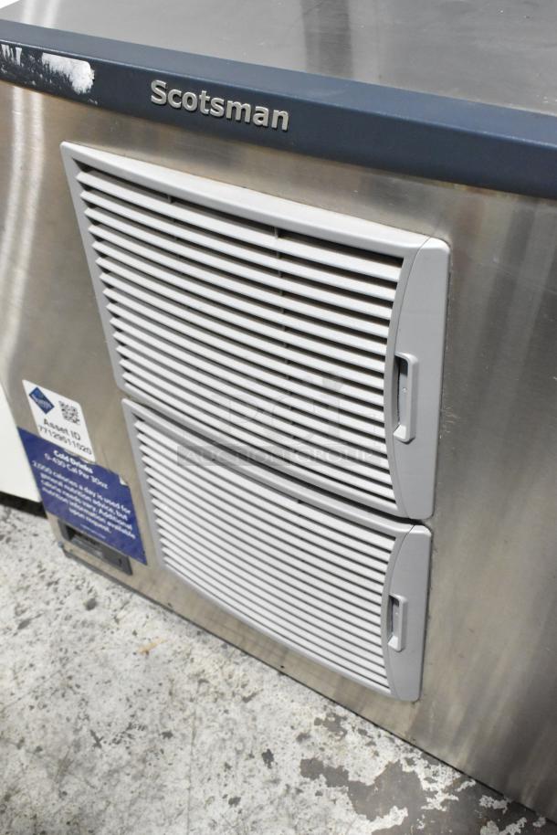 2017 Scotsman C1030MA-32D stainless steel ice head, 208/230V, 1 phase, commercial use, visible brand logo, vents intact.