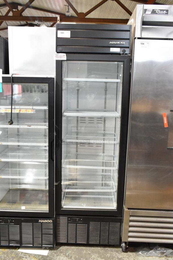 2019 Habco SE18 commercial cooler, single door, metal frame, poly coated racks, 115V, 1 phase, excellent condition.