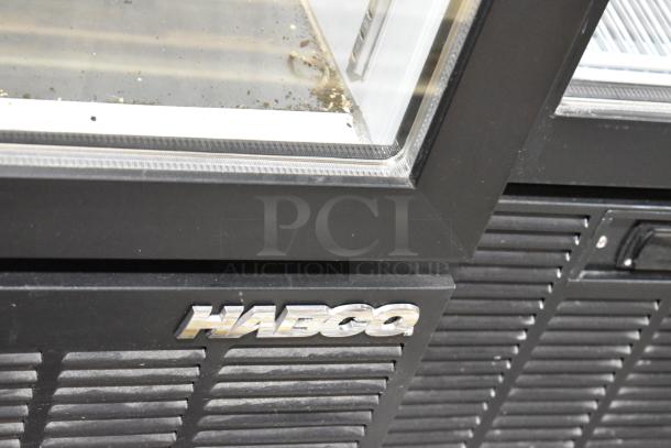 Habco SE12 Commercial Cooler, single door, metal build, visible Habco logo, poly-coated racks, 115V, 1 phase.