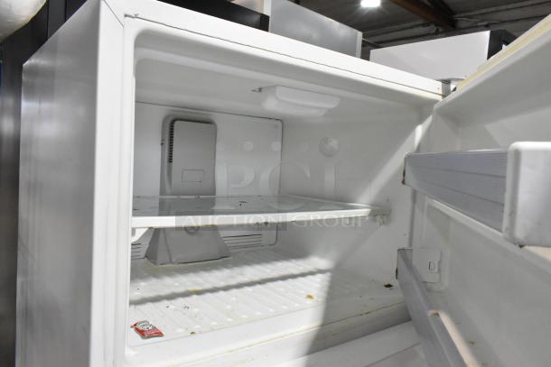 Whirlpool WRT511SZDW00 cooler with freezer, 115V, 1 phase, white interior, adjustable shelves, used condition.
