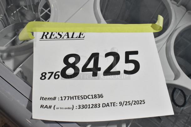 BRAND NEW Avantco 177HTESDC1836 heated holding cabinet, vacuum-insulated, clear Dutch doors, scratch and dent, 120V.