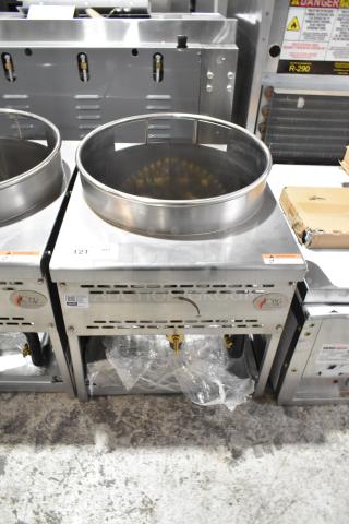 BRAND NEW Cooking Performance Group WOKR16N natural gas wok range with 16" ring, 125,000 BTU. Slight scratch and dent.