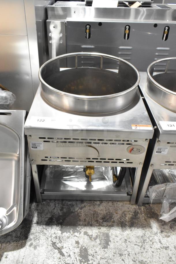 BRAND NEW SCRATCH AND DENT Cooking Performance Group 351WOKR16N Natural Gas Wok Range, 16" Ring, 125,000 BTU, visible tags.