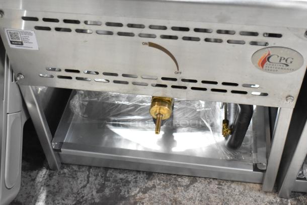 Brand new Cooking Performance Group WOKR16N natural gas wok range with 16" ring, 125,000 BTU, slight scratch and dent.