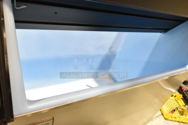 2024 Ice-O-Matic B110PSB stainless steel ice bin with spacious interior, commercial-grade, new condition.