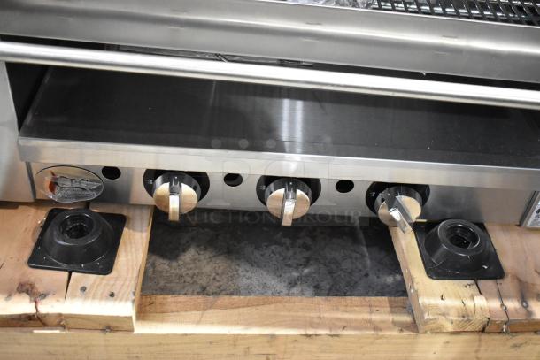 Brand new Cooking Performance Group CPG S-36-SB-N stainless steel natural gas salamander broiler, 34", 36,000 BTU.