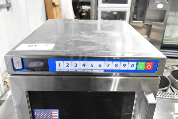 BRAND NEW Solwave SWAHD18 stainless steel commercial microwave, scratch-and-dent, with push button controls, 208/240V.