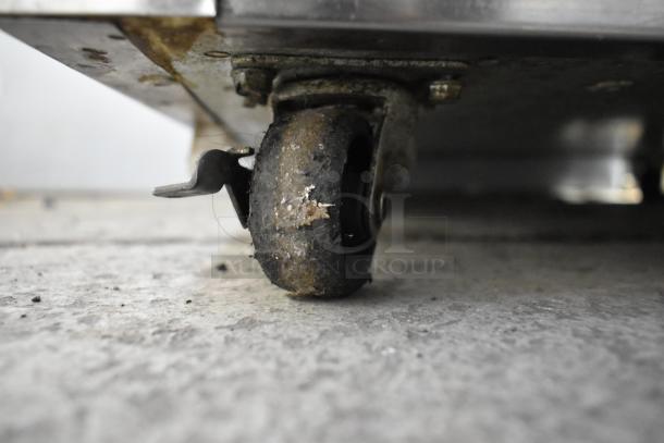 2021 Delfield 406P-STAR4 stainless steel cooler on commercial casters, single door, used condition, 115V, 1 phase.